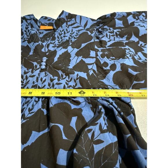 Tuckernuck Oliphant Mandarin Balloon Sleeve Top Willow Blue Sz XXS Oversized - Picture 8 of 11